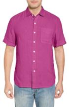 Men's Tommy Bahama Seaspray Breezer Regular Fit Linen Sport Shirt, Size - Pink