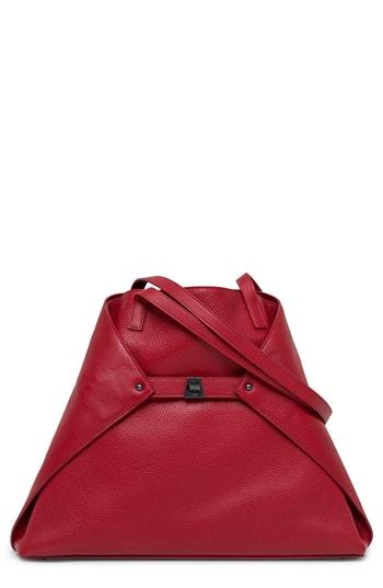 Akris 'ai Medium Shoulder Tote' Leather Shoulder Tote - Red