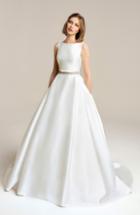 Women's Jesus Peiro Martina Embellished Belt Mikado Ballgown, Size In Store Only - White