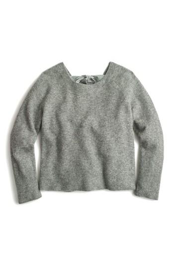 Women's J.crew Voletta V-back Sweater, Size - Grey