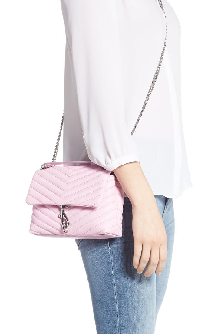 Rebecca Minkoff Edie Quilted Leather Crossbody Bag - Purple