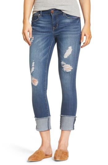 Women's 1822 Denim Cuffed Crop Skinny Jeans