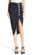 Women's Veronica Beard Marlow Ruched Lace-up Skirt