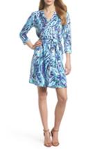 Women's Lilly Pulitzer Bailor Shirdress, Size - Blue