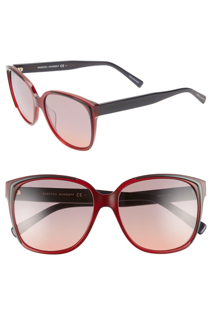 Women's Rebecca Minkoff Jane1 57mm Sunglasses - Opal Burgundy