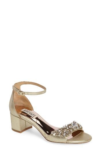 Women's Badgley Mischka Bellisima Crystal Embellished Sandal M - Metallic