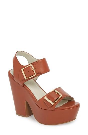 Women's Kenneth Cole New York Shayla Platform Sandal .5 M - Brown