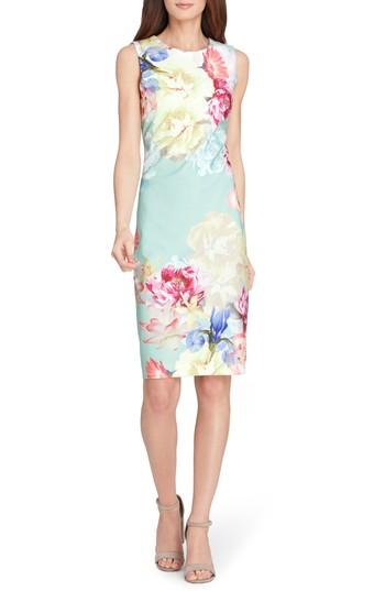 Women's Tahari Floral Sheath Dress - Green