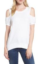 Women's Pam & Gela Cold Shoulder Sweatshirt, Size - White
