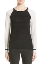 Women's St. John Collection Ottoman Stitch Sweater, Size - Black