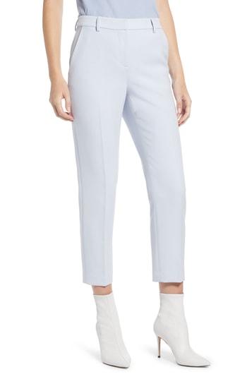 Women's Something Navy Flat Front Trousers - Blue