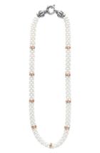 Women's Lagos 'white Caviar' 7mm Beaded Station Necklace