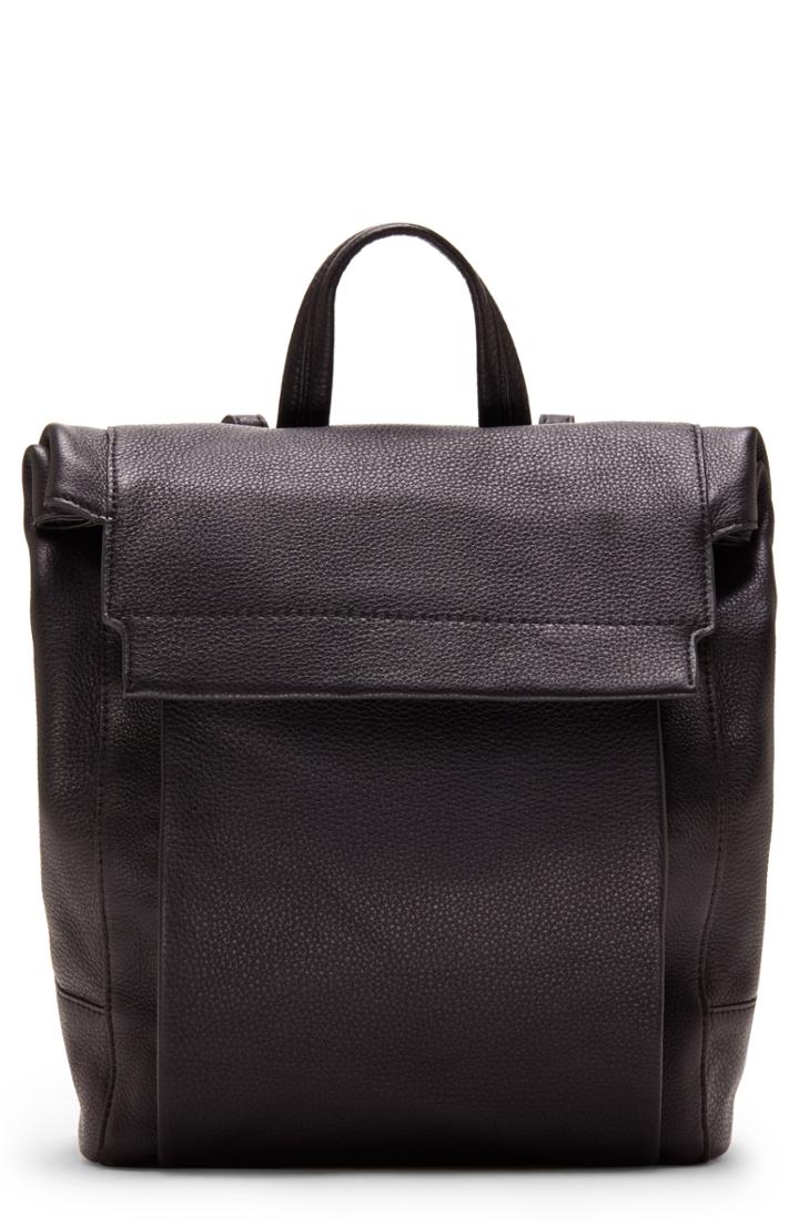 Vince Camuto Min Pebbled Leather Backpack - Black