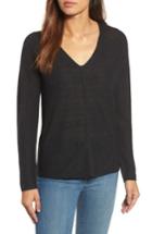 Petite Women's Eileen Fisher Tencel Blend Sweater, Size P - Grey