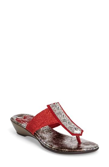 Women's Love And Liberty Paloma Crystal Embellished Flip Flop