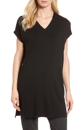 Women's Eileen Fisher Jersey Tunic, Size - Black