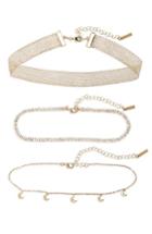 Women's Loren Olivia Set Of 3 Choker Necklaces