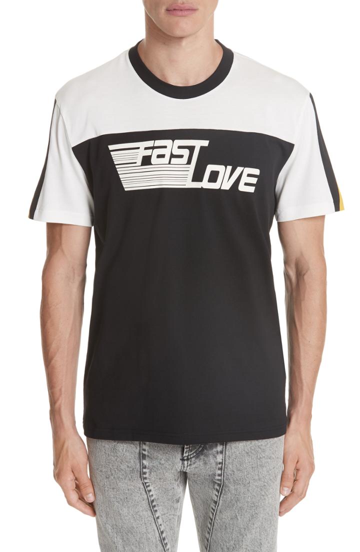 Men's Givenchy Fast Love Graphic T-shirt, Size - Black