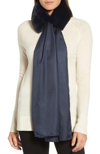 Women's Echo The Anastasia Faux Fur Collar With Removable Scarf, Size - Blue