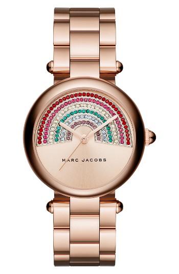Women's Marc Jacobs Dotty Crystal Bracelet Watch, 34mm