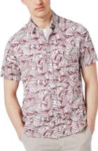 Men's Topman Wave Print Shirt - Red