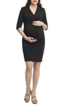 Women's Kimi And Kai Lisa Wrap Neck Maternity Dress