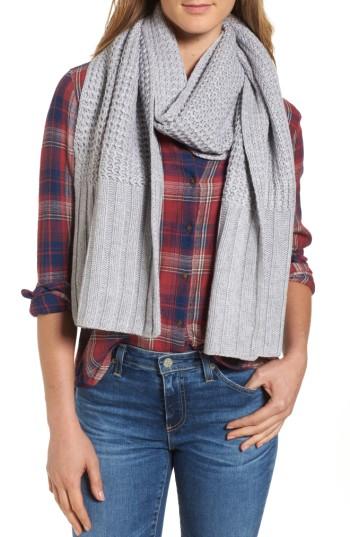 Women's Ugg Textured Wool Blend Cardi Scarf, Size - Grey