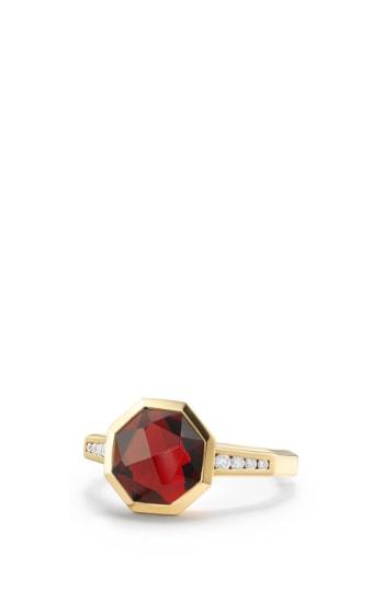 Women's David Yurman Guilin Octagon Ring With Diamonds In 18k Gold