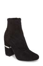 Women's Marc Fisher Ltd Mlpadda Embellished Stretch Bootie .5 M - Black