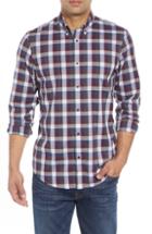 Men's Nordstrom Men's Shop Tech-smart Regular Fit Check Sport Shirt, Size - Burgundy