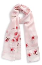 Women's Ted Baker London Soft Blossom Silk Scarf, Size - Pink
