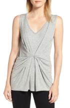 Women's Trouve Seam Drape Front Tank, Size - Grey