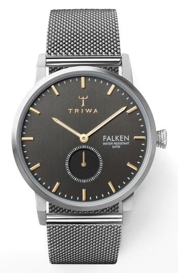 Women's Triwa Smoky Falken Mesh Strap Watch, 38mm