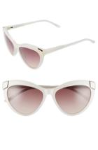 Women's Ted Baker London 57mm Cat Eye Sunglasses - White/ Ivory
