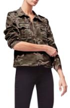Women's Good American Camo Print Military Jacket - Green