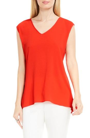 Women's Vince Camuto Mixed Media Top - Blue