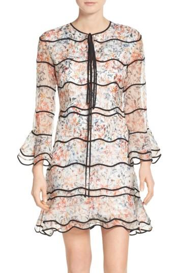 Women's Sachin & Babi Noir Svetlana Silk Trapeze Dress - Ivory