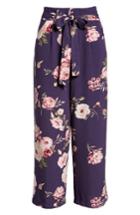 Women's Leith Tie Waist Crop Pants - Purple