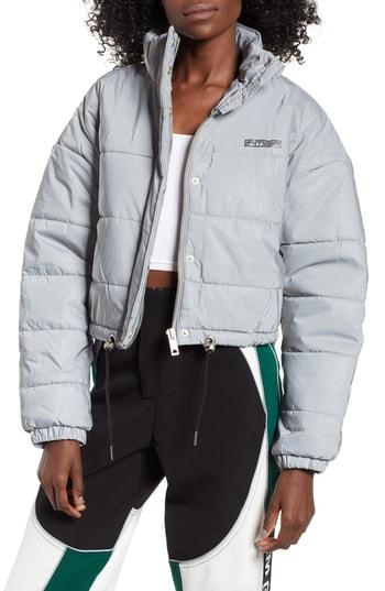 Women's I.am. Gia Hersilla Crop Puffer Coat - Metallic