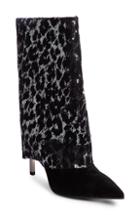 Women's Balmain Babette Sequin Leopard Print Bootie Us / 37eu - Black