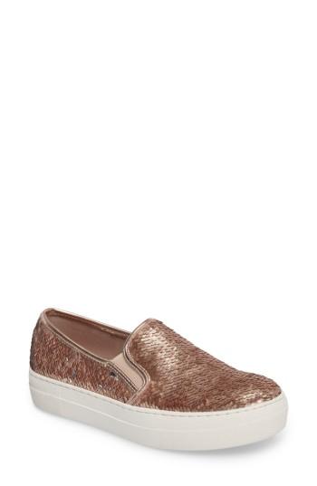 Women's Steve Madden Gills Sequined Slip-on Platform Sneaker .5 M - Pink
