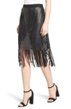 Women's Trouve Faux Leather Mesh Skirt