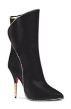 Women's Gucci Fosca Crystal Embellished Pointy Toe Boot Us / 37eu - Black