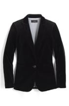 Women's J.crew Parke Velvet Blazer - Black