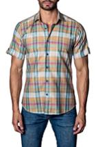 Men's Jared Lang Plaid Sport Shirt - Orange