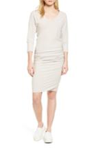 Women's James Perse Shirred Cotton Dress - Grey