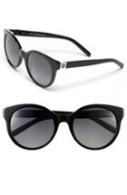 Women's Tory Burch 54mm Polarized Cat Eye Sunglasses - Black (nordstrom