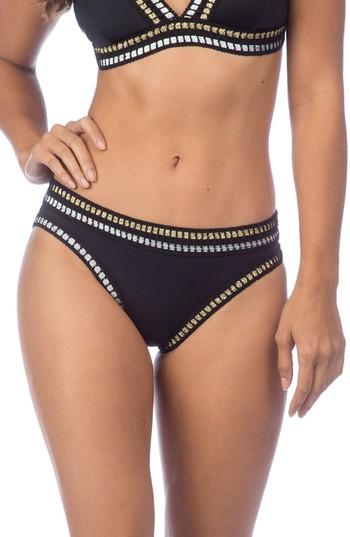 Women's La Blanca Threading Along Bikini Bottoms - Black