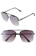 Women's Leith Rimless Square Sunglasses - Black/ Black