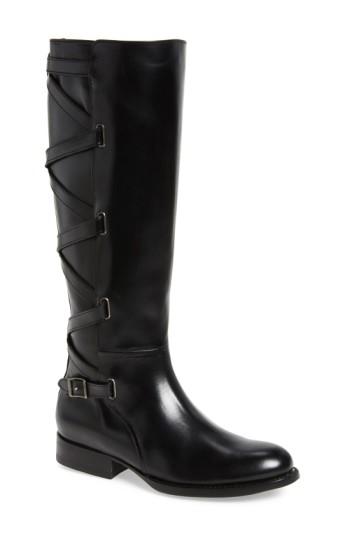 Women's Frye Jordan Strappy Knee High Boot M - Black